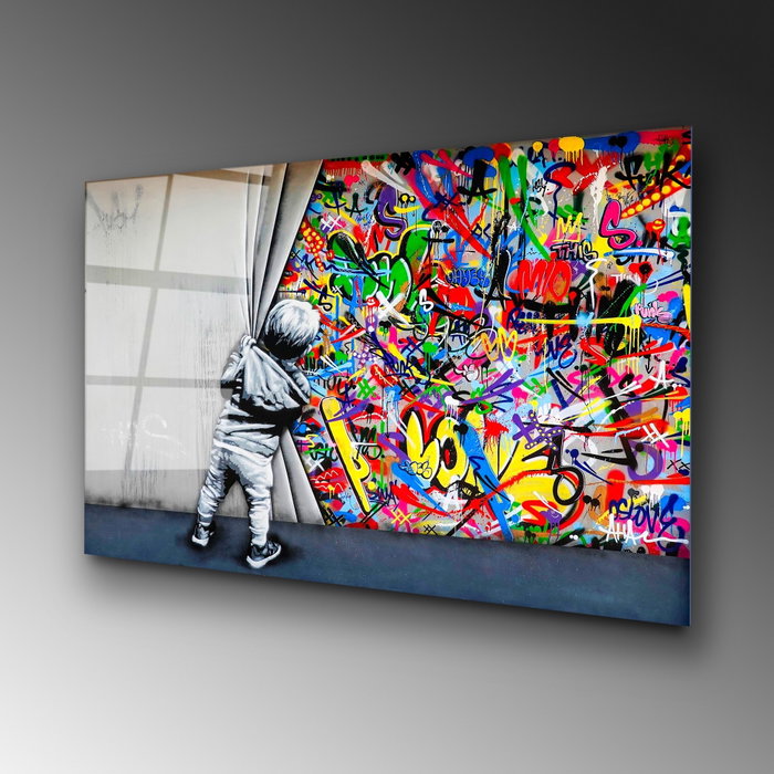 Wallity Pintura Decorativa de Vidrio Templado 70 x 100 cm Multicolor Wallity Pintura Decorativa de Vidrio Templado 70 x 100 cm Multicolor